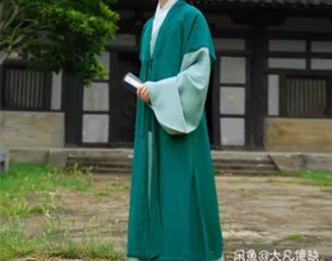 #君子男装#如梦霓裳 青门引 仅直裰，墨绿...