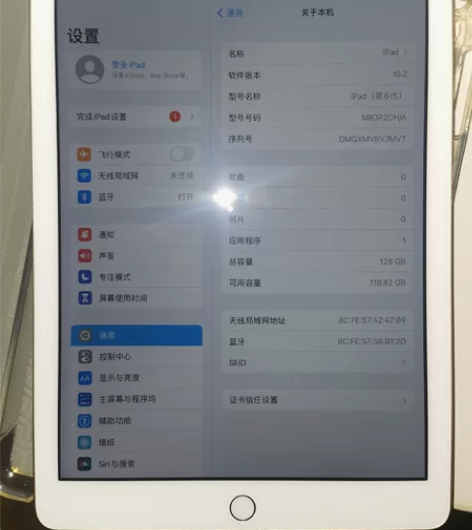 iPad 6 128 电池89 成色完好 ...