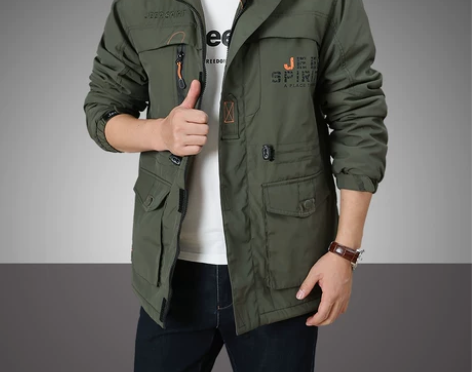 工作服JEEP春装新款户外运动上衣男士大口...