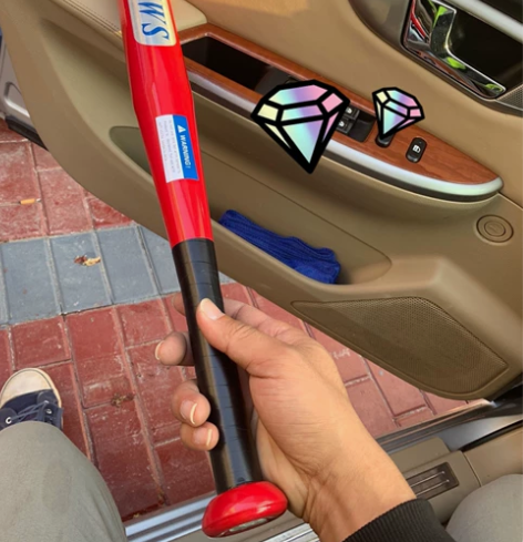（清苍）棒球棍处理棒球杆 加厚合金钢车载防...