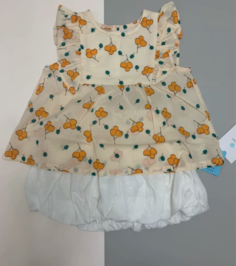 唐麦卡无袖娃娃衫?阿娜希花苞裙80码 非全...