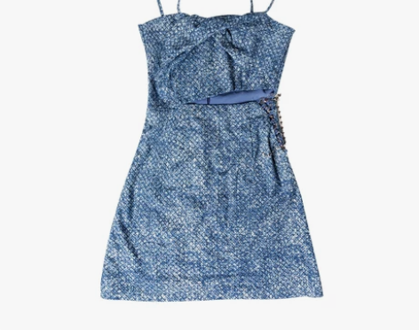 轻欧美牛仔连衣裙女夏季仙女气薄款炸街甜辣风...