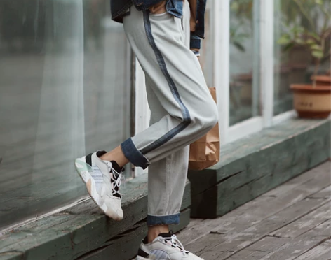 特价 乐趣牛仔拼接 个性宽松休闲灯芯绒小脚...