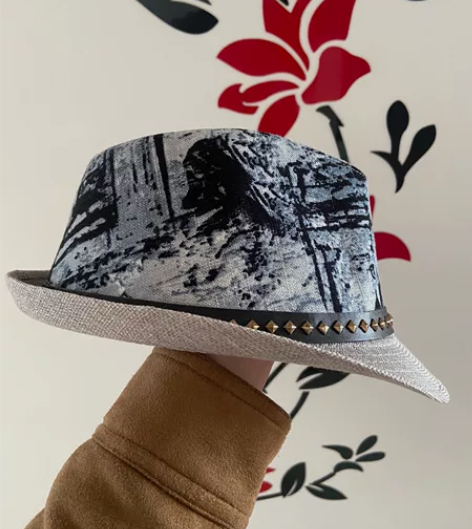 ?礼帽男春秋季，亚麻透气涂层皮带扣，英伦爵...