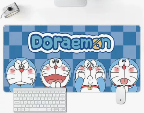 【超大号鼠标垫】可爱蓝胖子超大加厚鼠标垫哆...