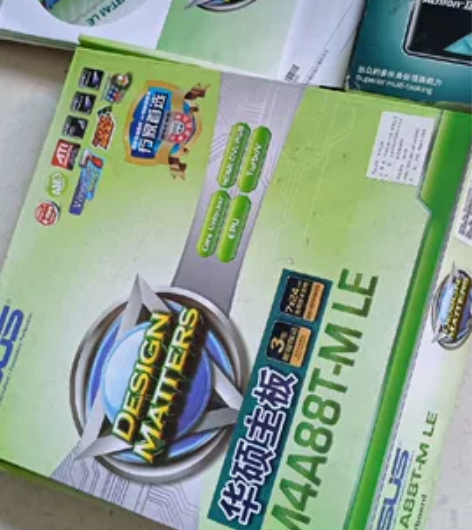 华硕主板几乎全新，功能正常，加cpu如图实...