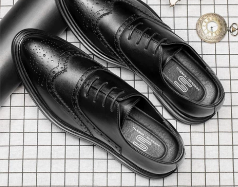 男士皮鞋男正装春季新款青年黑色商务休闲韩版...