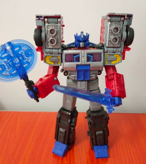 变形金刚遗产镭射擎天柱 没有车厢九成新无损...