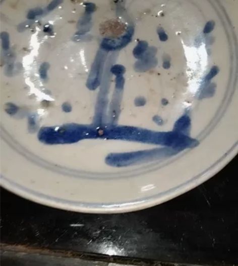 民清青花小盘两,做壶承杯托,无冲线无磕,品...