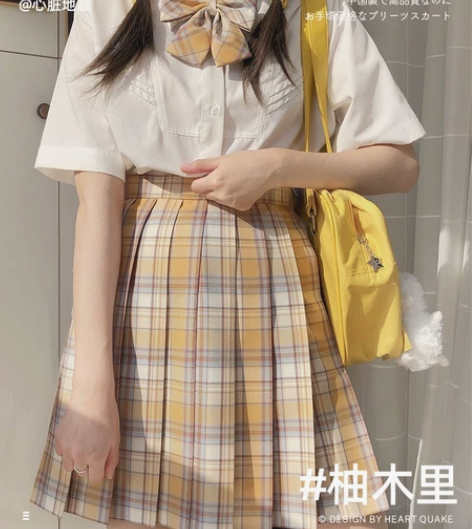 【心脏地震】柚木里 现货格裙JK原创日系百...
