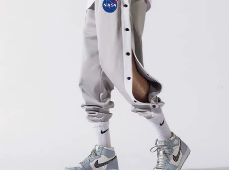 休闲裤nasa联名宇航员运动排扣子男全开纽...