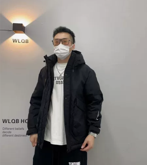 冬季日系工装羽绒服白鸭绒短款 全新 尺码 ...