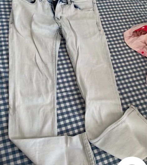 杰克琼斯男士牛仔裤,9成白蓝色,W30/L...
