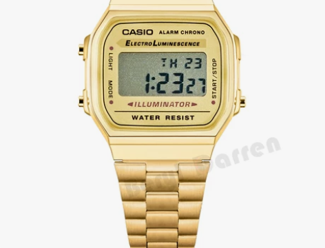 卡西欧手表 男款学生电子表 复古方块小金表...