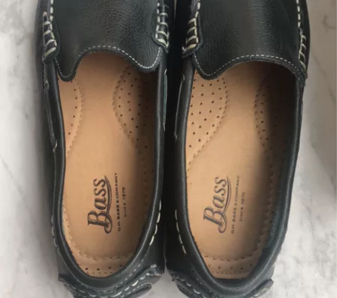 Bass蓝黑色牛皮休闲鞋应该只穿过一两次，...