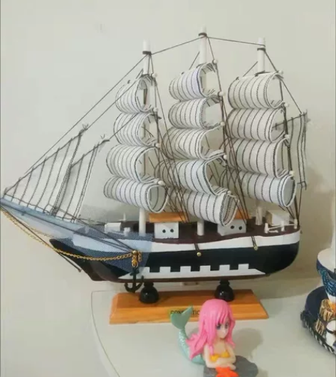 【清仓特价】一帆风顺帆船模型摆件客厅房间酒...