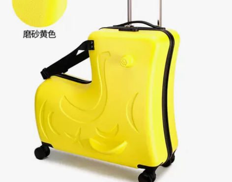 儿童行李箱可坐骑拉杆箱女宝宝皮箱子万向轮卡...