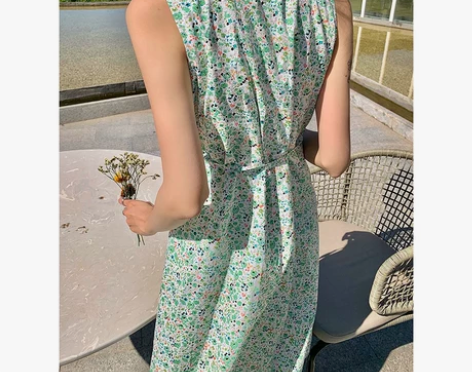 连衣裙 septwenty 清爽法式碎花衬...