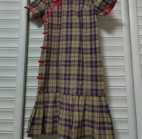 裙女夏款文艺复古中国风裙子改良版，咖色，料...