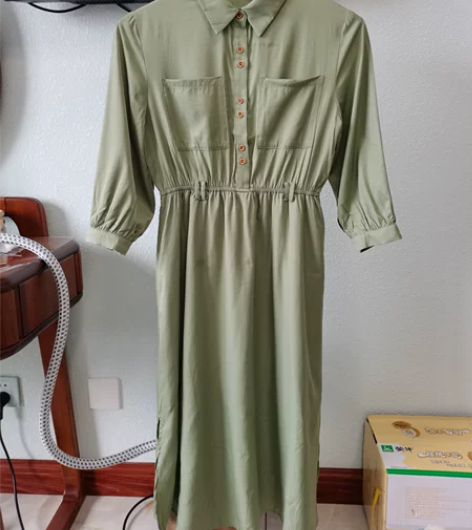 m码森系裙子，文艺风。亲肤的软糯面料，本人...