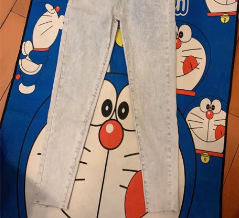 全新 欧洲站 浅色牛仔裤女2022新款秋冬...