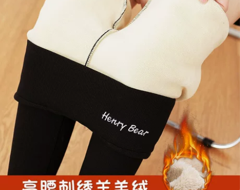 铅笔裤 铅笔裤黑色秋冬新品打底裤女外穿羊羔...