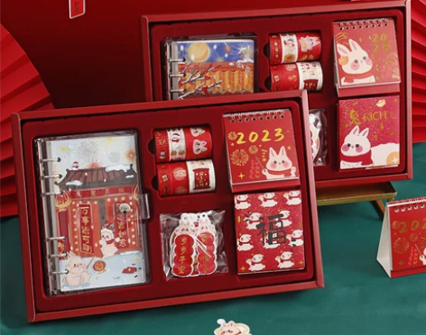 2023年新款新年手账本套装古风礼盒女可爱...