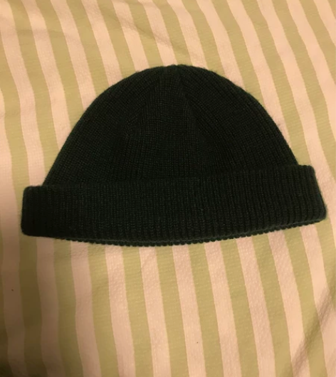 墨绿色毛线针织瓜皮帽 百搭日系，这个适合小...