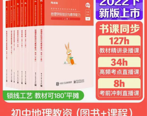 初中地理教资，只看过科一，科二全新，粉笔的...