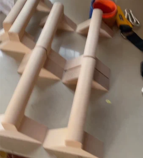 实木 榉木 俯卧撑支架 倒立架 手感很好 ...