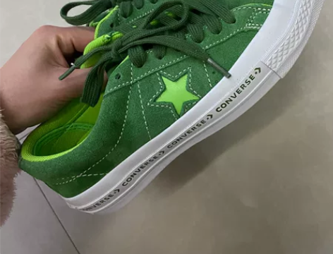 匡威了一星，绿色，36码，买来只下地穿了几...