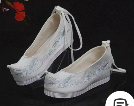 【风尚价】忆纱曼舞白色汉服鞋子古代复古风日...