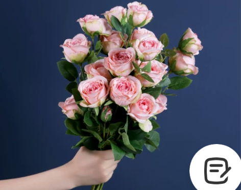【家装节价】北欧简约保加利亚玫瑰花瓶摆件客...