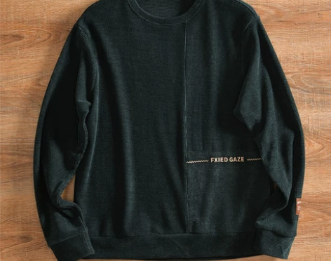 【一线剪标！高质感肌理】秋季男宽松休闲套头...