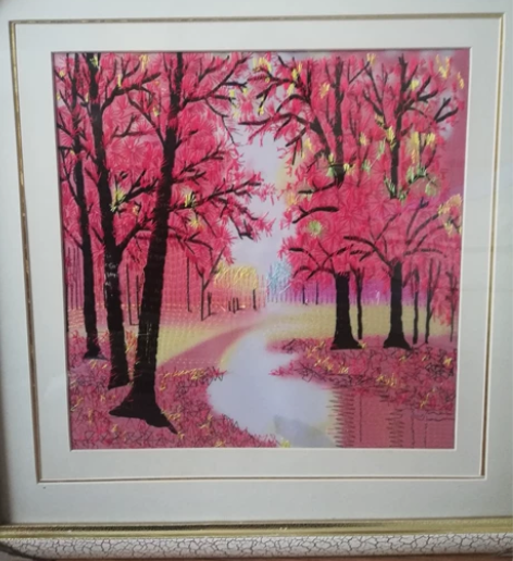 全新刺绣壁画，48*48cm，同城自取不包...