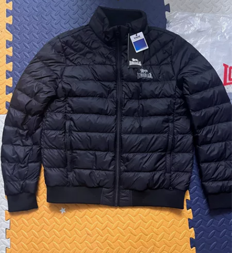 正品龙狮男士鸭绒羽绒服黑色，全新的吊牌包装...