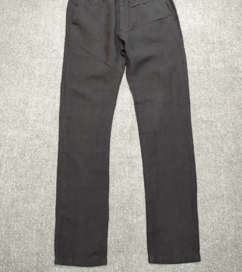 全新大品牌P男款品牌棉麻休闲直筒裤， 罗马...