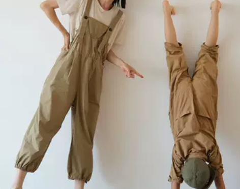 小个子背带裤女夏2022新款盐系复古宽松减...