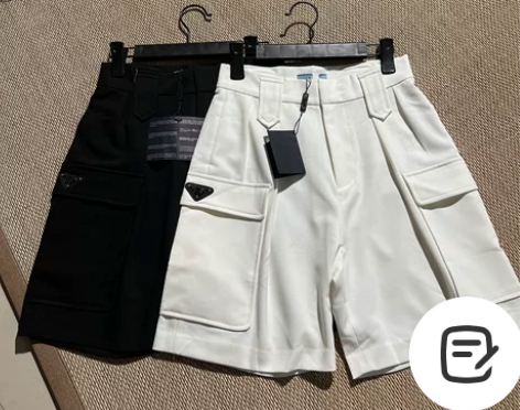 ?全新白色 女士口袋百搭短裤 36腰围68...