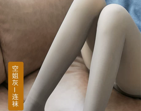 高腰收腹打底裤提臀透肤裤连裤袜假透肉空姐灰...