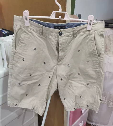 热风夏季新款男士居家宽松短裤休闲纯棉睡裤沙...