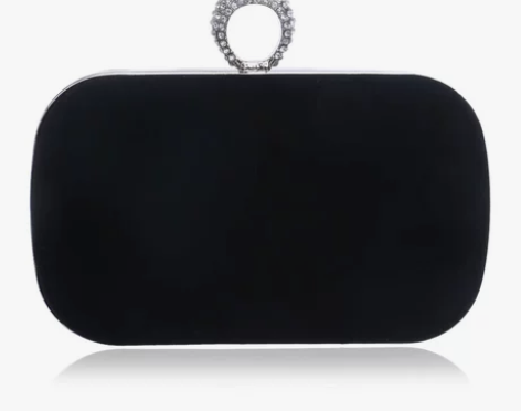 2020新款时尚水钻指环丝绒手拿包宴会女士...