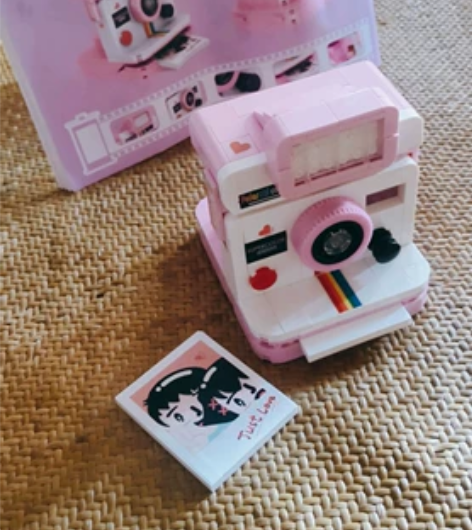 成品群隆宝丽来相机积木 628颗。 花了半...