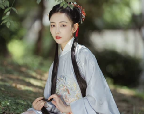 兰若庭 如约 圆领大襟 明制 汉服 暗纹 ...