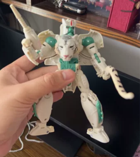 变形金刚白虎勇士  拆盒变身过所以二手出 ...