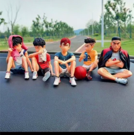 10cm湘北五虎灌篮高手人偶公仔个性创意汽...