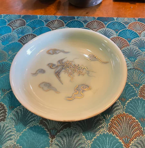 日本回流~一个日本老豆青釉 底款大化年 ...