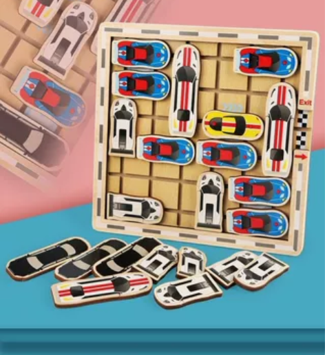 移动小车出库华容道游戏儿童逻辑思维训练汽车...