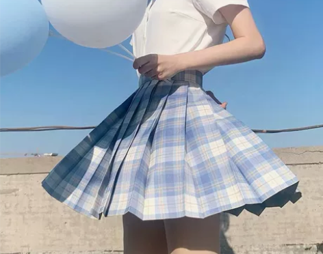 jk冰淇淋格裙套装，M码，裙长42cm，衬...