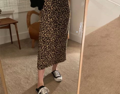 ?钱夫人家 雪梨定制  港风酷女孩 豹纹半...